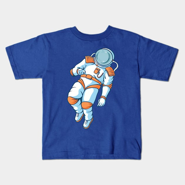 Spaceman with Stars Kids T-Shirt by deepfuze